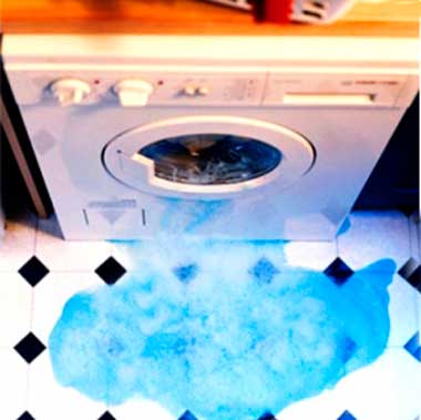 foam started to flow