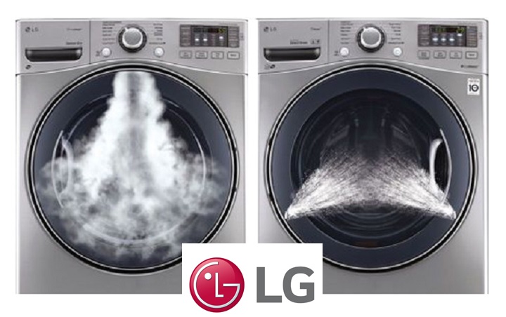 Steam in the drums of LG washing machines