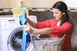We take the laundry out of the machine immediately after washing.