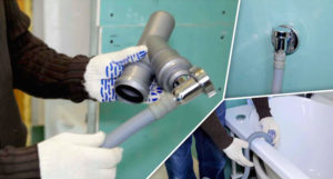 Installing a check valve on a washing machine