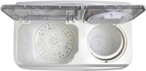 Sensor on the centrifuge door of a semi-automatic washing machine