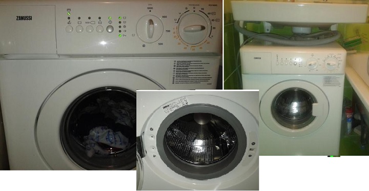 Zanussi washing machine under the sink