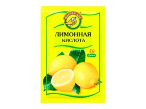 Citric acid for cleaning the drain hose