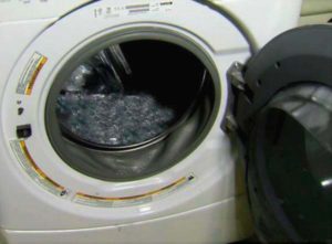 The washing machine is draining poorly