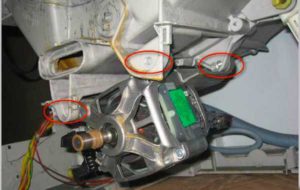 Problems with the washing machine motor mount