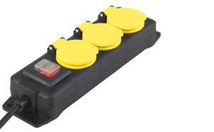 Surge protector with enclosed sockets