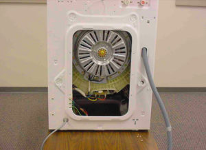Removing the back panel of the washing machine