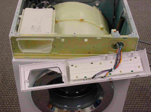 We remove the washing machine control panel