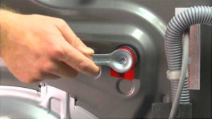 Remove the transport bolts from the washing machine