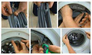 Премахване на гуменото уплътнение в пералня