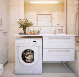 The appearance of the washing machine should fit into the interior of the room.