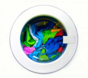 The washing machine has finished washing, but the door won't open.