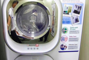 Тестване на работата на стенна пералня