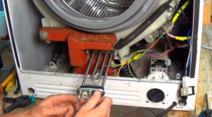 Heating element on a Samsung washing machine