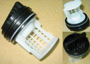 Washing machine pump filter