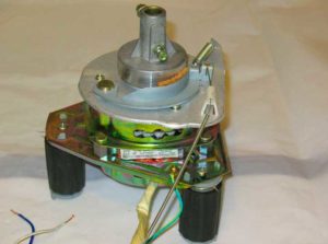 Wires on the electric motor of a semi-automatic washing machine