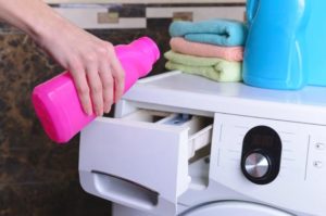 Vi använder en tvättmaskin