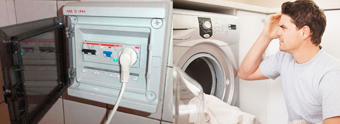 The socket and plug are not working, and the washing machine is not working.