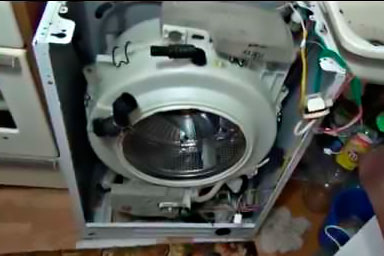 Disassembled washing machine