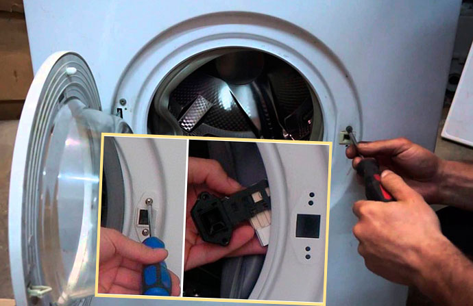 Repairing a blocked drum in a washing machine
