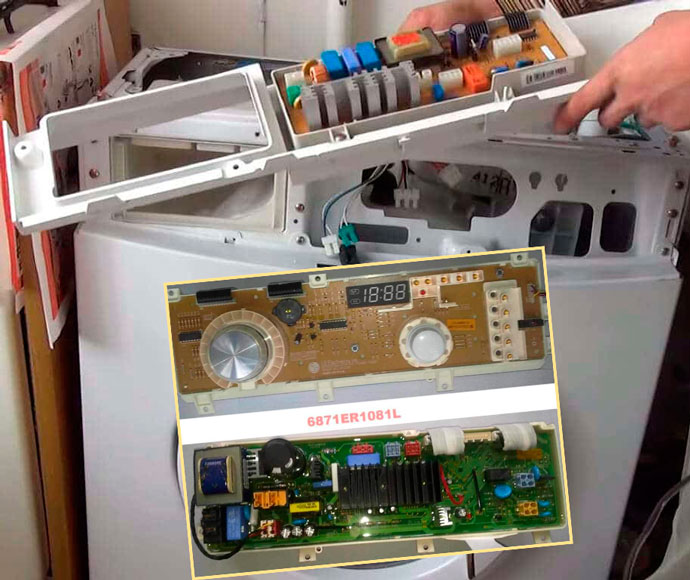 Removing the control module from the washing machine