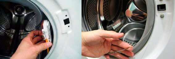 Thermal locks in a washing machine are broken.