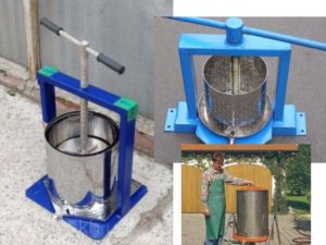 Забележка: Когато използвате домашно приготвена преса, плодовете и зеленчуците трябва да бъдат старателно измити и нарязани.